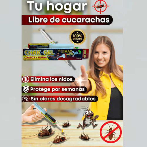 CHAK-GEL® 🏡✨ DÍLE ADIÓS A LAS CUCARACHAS PARA SIEMPRE