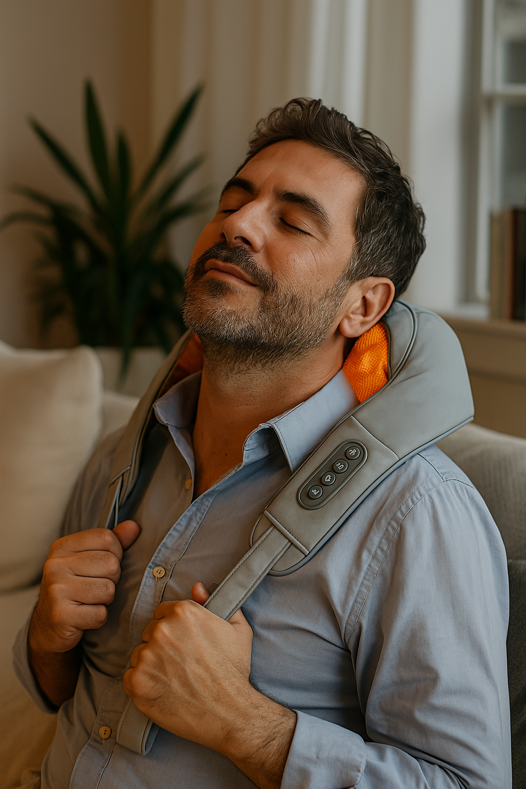 MASAJEADOR CERVICAL PRO-ALIVIO™ ⚡ (Recargable + Calor Relajante)