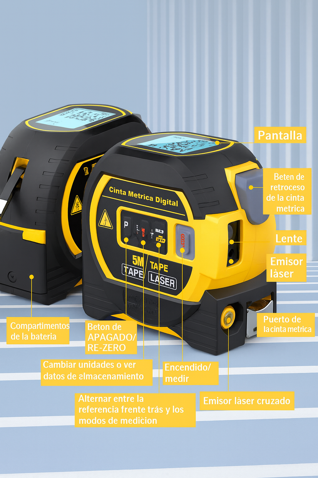 LáserTape Pro 40m ¡Olvídate de los metros Tradicionales!