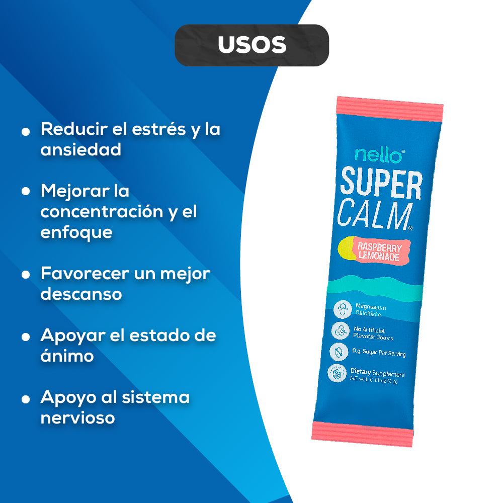 Nello SuperCalm®:  20 Sachets - Adiós al estrés, la inflamación y a la hinchazón