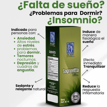 Sognovitta Ultra - Spray para combatir el insomnio