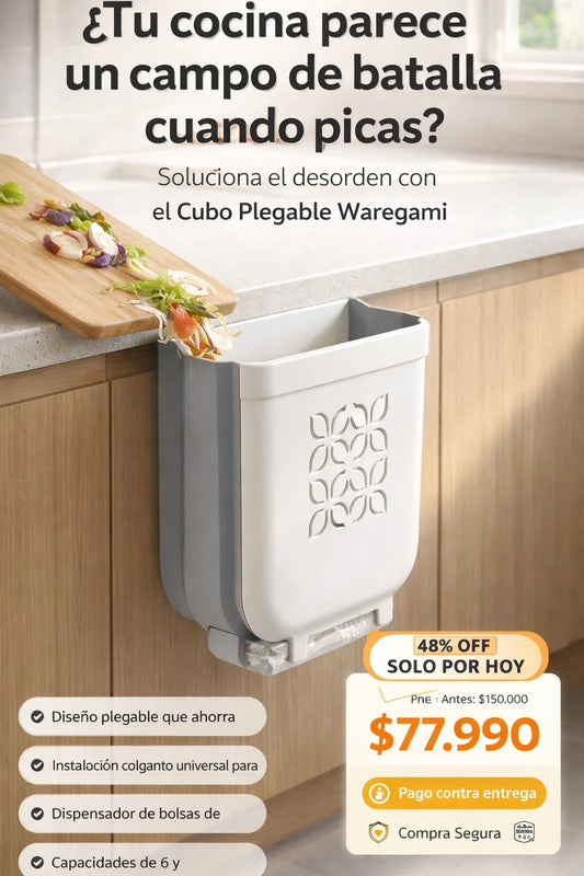 Cubo de Basura Plegable para Cocina Waregami