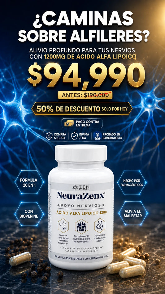 NeuraZenx Nerve Support Alpha Lipoic Acid 1200mg