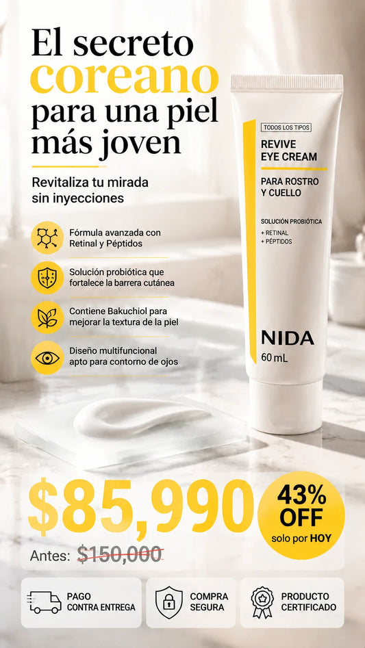 NIDA Revive Eye Cream – Crema Contorno de Ojos y Rostro