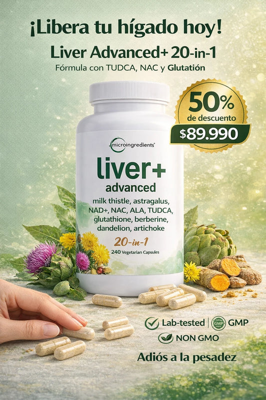 Micro Ingredients Liver Advanced+ 20-in-1 Complex, 240 Cápsulas