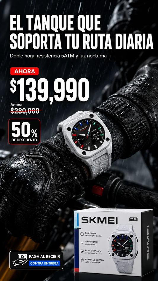 Reloj Deportivo SKMEI 2328 Analógico - Digital Cuadrado con Correa de
