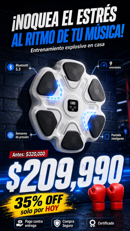 Máquina de Boxeo Musical Inteligente con Guantes