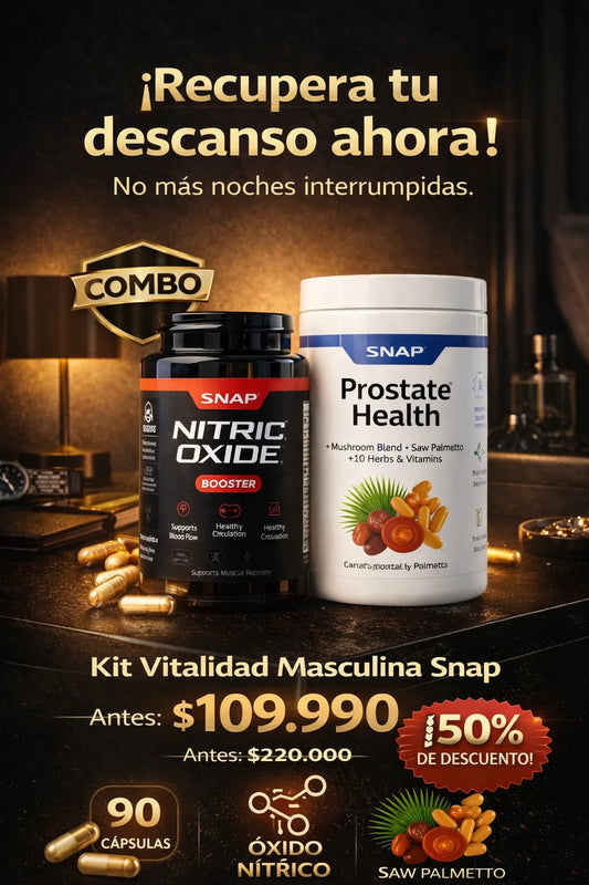 Kit Vitalidad Masculina y Rendimiento Snap: Prostate Health + Nitric Oxide