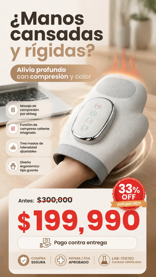 Smart Hand Massager con Compresión y Calor