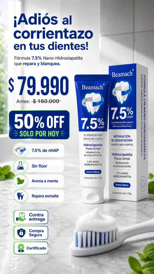 Beamach 7.5% Hydroxyapatite Toothpaste – Nano Remineralizing