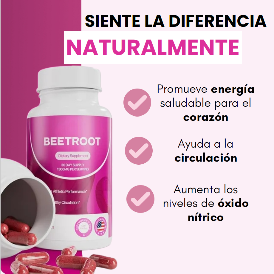 Rosabella Beetroot - Extracto de remolacha para energía, rendimiento y vitalidad diaria