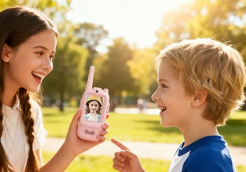 📱ExploraTalk Kids™ 🧒– Walkie Talkie Infantil con Cámara y Pantalla