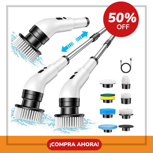 TurboClean Pro™ – Cepillo Eléctrico Giratorio Inalámbrico 9 en 1