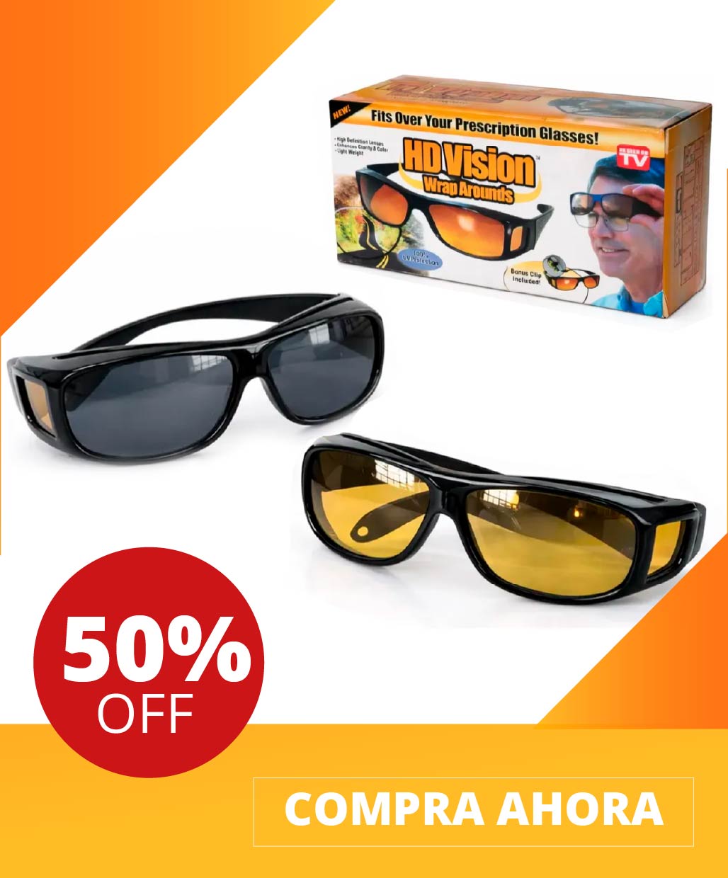 DuoVision Pro™ – Gafas HD Día & Noche (Set x2)