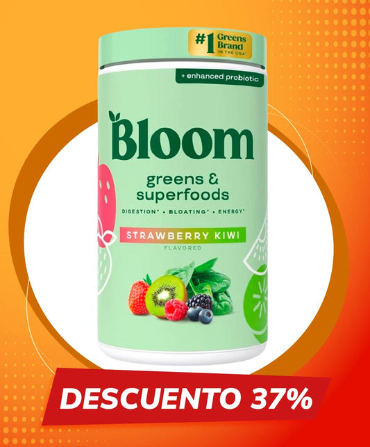 Bloom Greens Fresa & Kiwi: Tu Dosis Diaria de Superfoods para una Digestión Liviana y Energía Natural