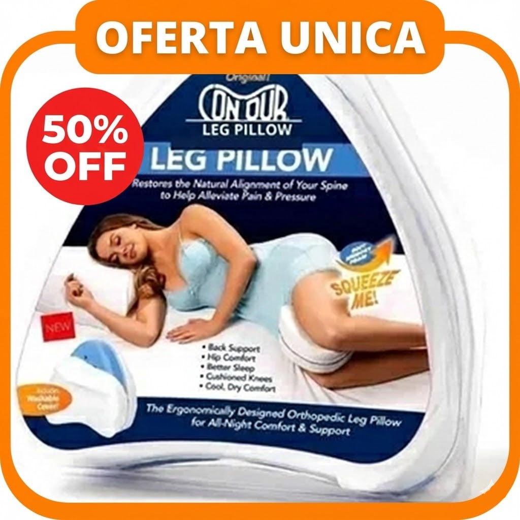 Almohada Ortopédica ComfortLeg™ – Soporte Inteligente para Rodillas y Piernas